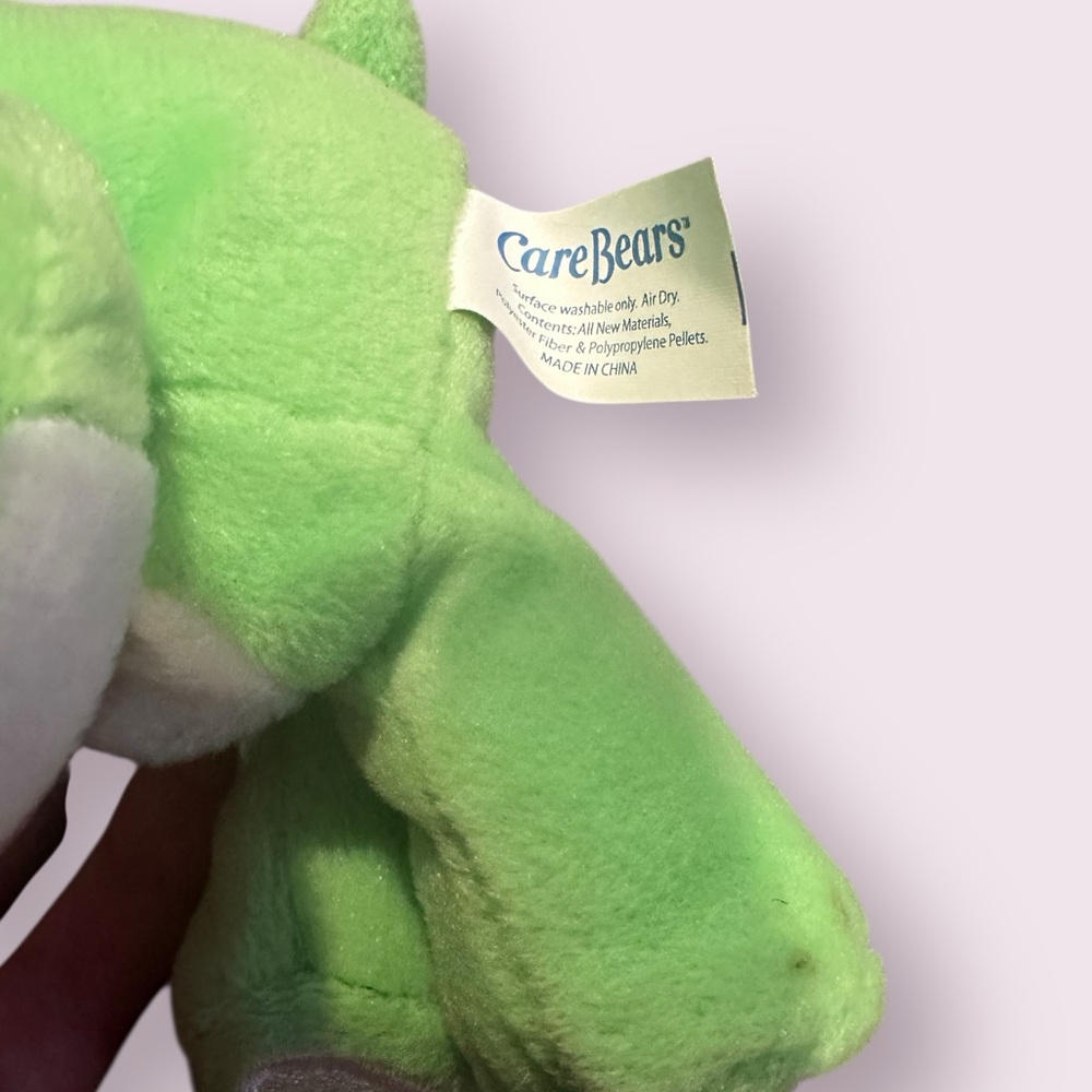 NWT 2002 Hot Topic Care Bears Lucky Green Stuffed Animal 8.5" - Picture 4 of 9